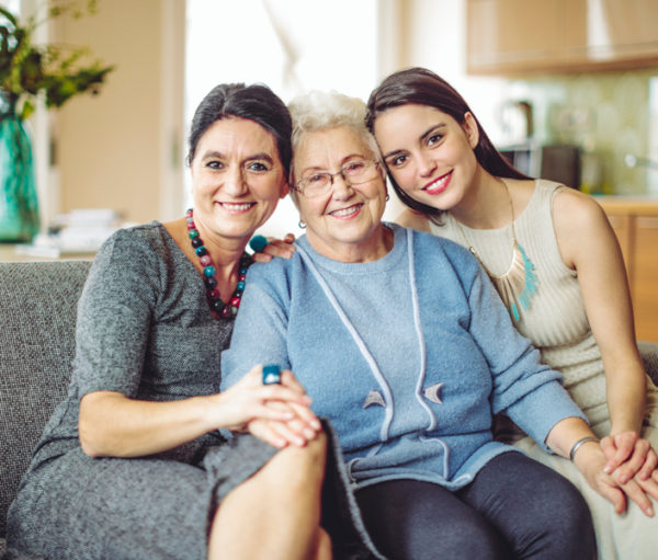 Portrait of grandmother, mother and grandaughter
